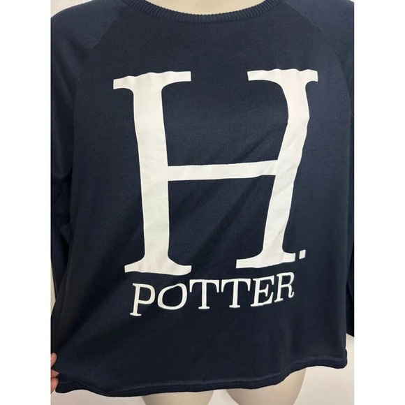Harry Potter Dark Navy Long Sleeve Sleepwear Top size XL 16-18 #1110 - Picture 4 of 5